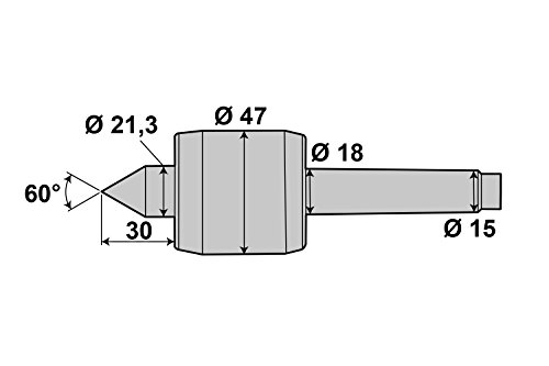 PAULIMOT mitlaufende Körnerspitze Zentrierspitze MK2 - 2