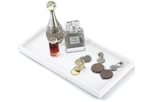 BEIHAOER Estantes de hormigón para cuarto de baño, bandeja de toallero para mostrador (blanco)