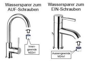 10 St Spar-Strahlregler, Luftsprudler AG M24X1,Spar-4,5 l/mi - 3