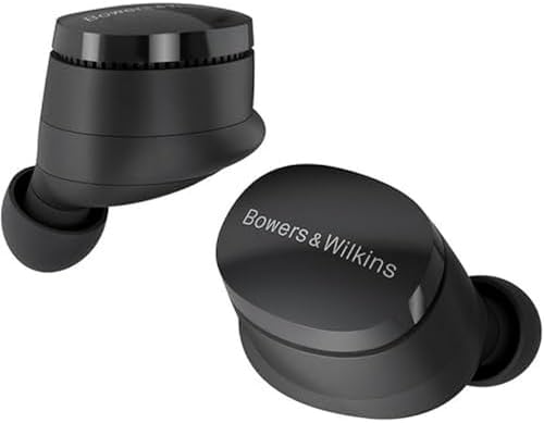 Bowers & Wilkins Pi6 True Wireless Noise Cancelling Earbuds con Bluetooth aptX, connessione wireless a 24 bit e 6 microfoni integrati, colore grigio tempesta