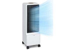 KLARSTEIN Maxflow Smart - rafraîchisseur d'air, humidificateur, ventilateur, WiFi: contrôle par appli, 80 W, 700 m³/h, 4 vitesses, 3 modes, minuterie 24 h, réservoir d'eau 5 l - blanc