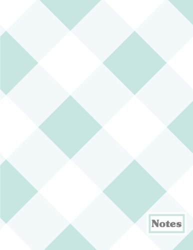 Preisvergleich Produktbild Notes: Ice Jade Checkered Gingham Notebook (8.5 x 11 Large)