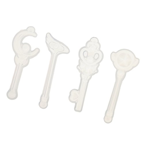 MagiDeal 4 Stück Magic Stick Silikon Anhänger Formen Schmuck Machen Werkzeuge Mit Loch - 9