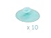 DMtse 10 X Silicone Brush Blackhead Remover Facial Cleansing Pad 10PCS (Blue)