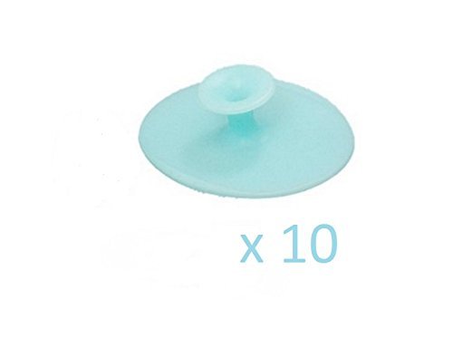 DMtse 10 X Silicone Brush Blackhead Remover Facial Cleansing Pad 10PCS (Blue)
