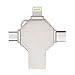 Produktbild 4-in-1 OTG Pen Drive für iPhone Pendrive USB 3.0 Memory Stick Externer Speicher für iOS/Android/TypC/Windows Gerät Silber 32 GB