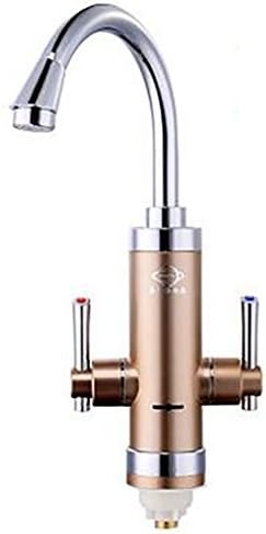 Electric Water Heater 360°Rotation 220V Instant Kitchen under inflow Hot Water Faucet ,gold