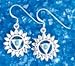 Price comparison product image 'Mountain Fillet Vishuddha Chakra 925 silver chakra Earrings with Turquoise