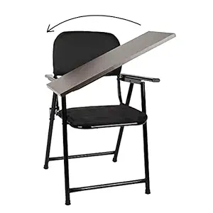 Glorioso?-Black Chair Modern and Comfortable with Backrest for Study | Play | Desk | Kids with Arms for Home/School/Dining for All Age Folding Chair (Finish Color - Black, Foldable)