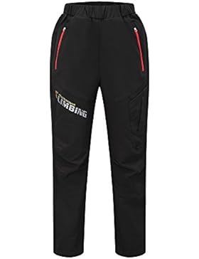 MFLEER Funktionshose Jungen Mädchen Trekkinghose Bergsteigen Wasserdicht Winddicht Atmungsaktiv Kinder Outdoor...
