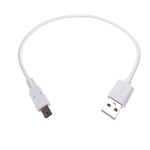 extra kurzes USB 2.0-Kabel A auf Mini-B (5-pol.). 30cm. weiß.
