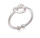  ✅ YUVASA Anillo con apertrua Color Negro, Oro, Plata Abierto sin Talla Ajustable para Mujer Hombre Bague Regalo Siempre Amor Infinito (Oro)
