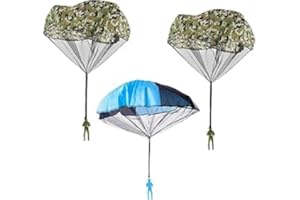 FEZTGVOFA 3 Pcs Parachute Toys for Kids, Parachute Toy, Hand Throw Parachute Flying, Hand Throwing Camo Men Soldiers Toys, Toys Parachute Toys Throwing Parachute, Outdoor Flying, for Children and Adults