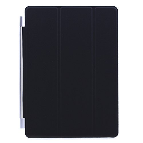Apple Ipad Ultra Slim Auto Sleep Wake UP Standfunktion Hülle Tasche Case Schutzhülle Lederhülle Etui Skin Smartcover Zubehör Schale (Apple Ipad 9.7" 2017, Schwarz)