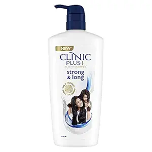 Clinic Plus Strong & Long Shampoo 650 ml, With Milk Proteins & Multivitamins for Strong, Healthy and Long Hair - Hair Growth Shampoo for Women