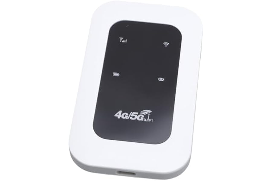 Portable WiFi Hotspot for Travel, 4G WiFi Hotspot 300Mbps Plug and Play Support 10 Devices Travel Mobile Hotspot with SIM Card Slot for Campervan Motorhome