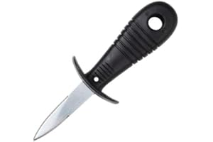 FACKELMANN Couteau à huîtres en acier inoxydable et manche en polypropylène noir 19,5 x 5 cm. 1 unité.