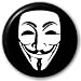 Produktbild (D Stift) 25mm Reversnadel Button Abzeichen: Anonymous Maske