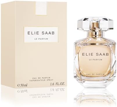 Elie Saab Le Parfum 50 ml – Eau de Parfum da Donna – Fragranza Chypre Floreale – Note Luminose di Fiore d'Arancio, Gelsomino, Rosa Mellifera e Patchouli – Flacone in Vetro Trasparente