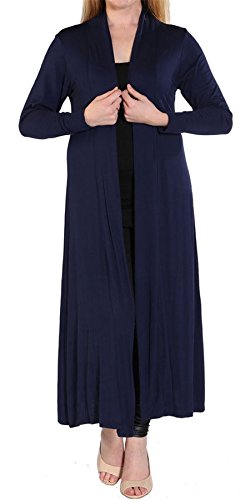Ladies Womens Maxi Cardigan Open Front Floaty Abaya Style Kimono