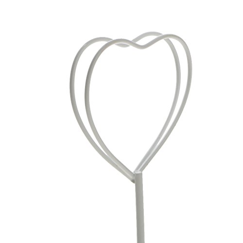 Generic Tischkartenhalter – Platzkartenhalter – Kartenhalter – Memohalter – Fotohalter – Herz Form – aus Metall – Hochzeit Tischdekoration – Set of 5pcs – Weiß - 8