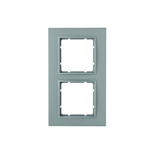 Preisvergleich Produktbild Hager B7 – Rahmen 2 Elemente Aluminium matt