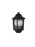 Color: Negro Philips myGarden Napels Farol de pared, IP44, iluminación exterior, resistente a la humedad y la intemperie, 100 W, negro