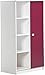 Produktbild Design Vicenza "Avola" One Tür Schrank, Holz, Weiß mit Fuchsia Details