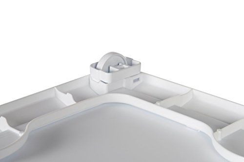 Rollbarer Schubladenschrank aus Kunststoff in Rattan-Optik mit 4 Schubladen. Maße: 40x40x81 cm. In hellem, reinen Weiß! - 5