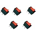Tool Point 2 Pin Dpdt Black Button On/Off Rocker Switch Ac 250V/15A,125V/20A One Way Electrical Switch (5 Peace)