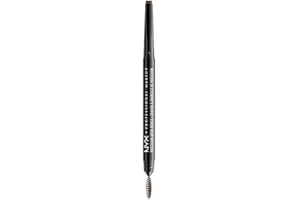 NYX Professional Makeup Lápiz de cejas Precision Brow Pencil, Dos lados: lápiz de cejas y cepillo espiral, Fórmula vegana, Tono: Ash Brown