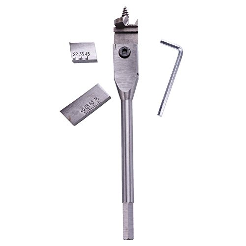 Preisvergleich Produktbild RUNGAO HSS Innensechskant Flach Holz Bohrer Lochsäge Cutter Verstellbar Tools