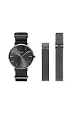 Cluse Damen-Armbanduhr Analog Quarz One Size, schwarz, grau