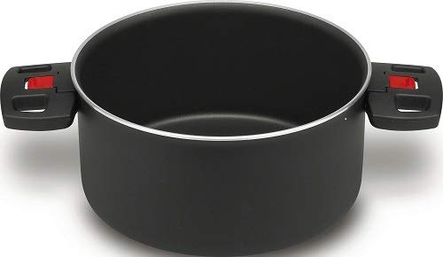 Ballarini Click+Cook-Olla de 24 cm, Altura 120 mm, Compuesto, Negro, 20 cm