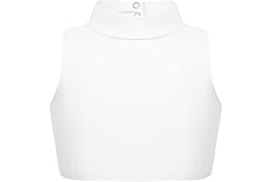ranrann Enfant Fille Débardeur Sport Crop Top Gym Tenue Danse Classique Haut Court Vêtement Gymnastique Ballet Yoga Brassiere Mock Neck Dansewear 8-14 Ans