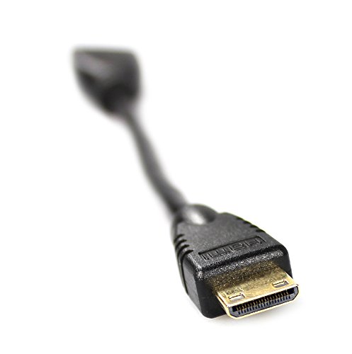 COM-FOUR® HDMI Buchse auf Mini HDMI Stecker Adapter vergoldet schwarz (gerade) - 4