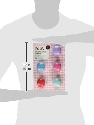 New! eos Organic Lip Balm, 5 Pack, Passion Fruit, Blueberry AÃ§aÃ­, Strawberry Sorbet, Sumner Fruit and Sweet Mint