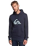 quiksilver pullover klassischer Quiksilver Herren Big Logo Hood Fleece Top, Navy Blazer, L