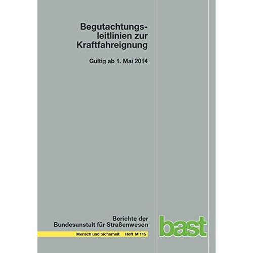 Pdf Begutachtungsleitlinien Zur Kraftfahrereignung Mensch - 