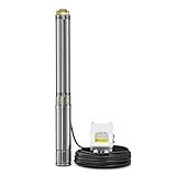 Kraftvolle Tiefbrunnenpumpe mit 1.500 Watt zum Pumpen von bis zu 4.800 Litern pro Stunde