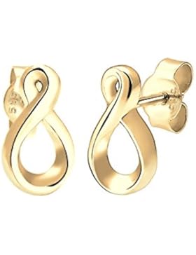 Elli Premium Damen Ohrringe Infinity symbol 585 Gelbgold 0309892716