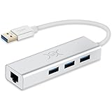 YXwin USB 3.0 Hub Netzwerk Ethernet Adapter Splitter Verlängerung USB 3.0 zu RJ45 Netzadapter Gigabit Ethernet Switch für Windows XP Vista 7 8 10 Mac OS Linux