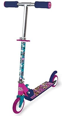 L.O.L. Surprise! LOL Surprise- Trottinette Pliable 2 Roues Enfant Plateau Antidérapant-Guidon Ajustable sur 3 Niveaux-Dès 5 Ans-D'arpèje-OLOL112, OLOL112, Bleu