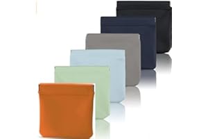 Tibapla 6 Stück Kosmetiktasche Klein Wasserdicht Kosmetiktasche Schminktasche Damen Mini Make up Tasche Tragbare Ohne Reißverschluss Mini Tasche für Kosmetik Kopfhörer Schmuck, 11 x 12cm (Klassisch 2)