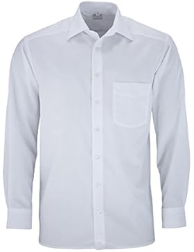 Olymp Hemd Luxor bügelfrei weiss New Kentkragen in langarm (64cm)