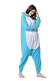 Unisex Erwachsene Kinder Pyjamas Cosplay Nachtwäsche Osterhase Tier Onesie Kostüme Schlafanzug Tieroutfit tierkostüme Jumpsuit (M, Blau Hase) -