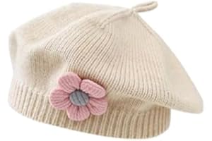NLAND Berretto Francese per Bambina Cappello Ragazze per l'autunno e l'inverno Berretto Basco per Lavorato a Maglia Bambina