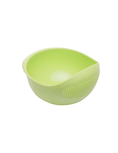 Fashionbabies Neue kreative Kunststoff Gemüse Waschbecken waschen Reis Sieb Obstkorb Küche Gadget L grün