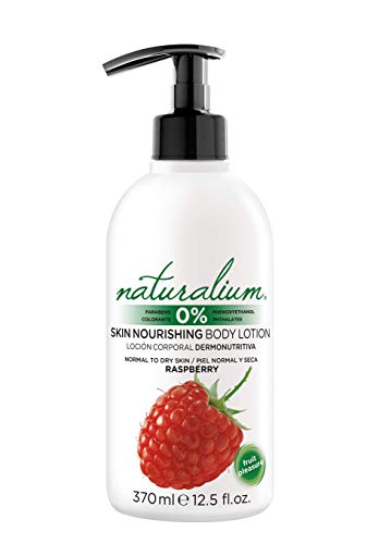 Naturalium Frambuesa - Loción Corporal Dermonutritiva para Piel Normal y Seca, Sin Parabenos, Sin Colorantes, formato 370 ml