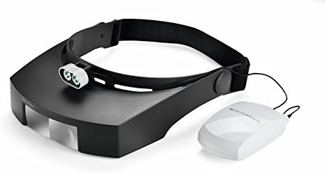 Eschenbach Head Magnifier Labocomfort 130 3,0fach Magnification – Working Distance with Headlight LED incl. 10 Zeiss Lens Cleaning Cloths